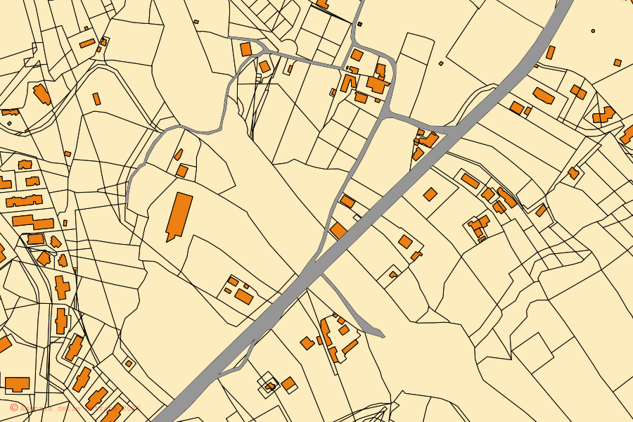 Mappa catastale del centro di Termoli: particelle e fabbricati, cartografia Agenzia delle Entrate
