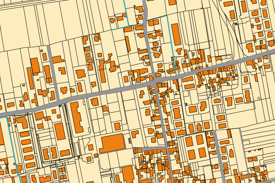 Mappa catastale del centro di Tombolo: particelle e fabbricati, cartografia Agenzia delle Entrate