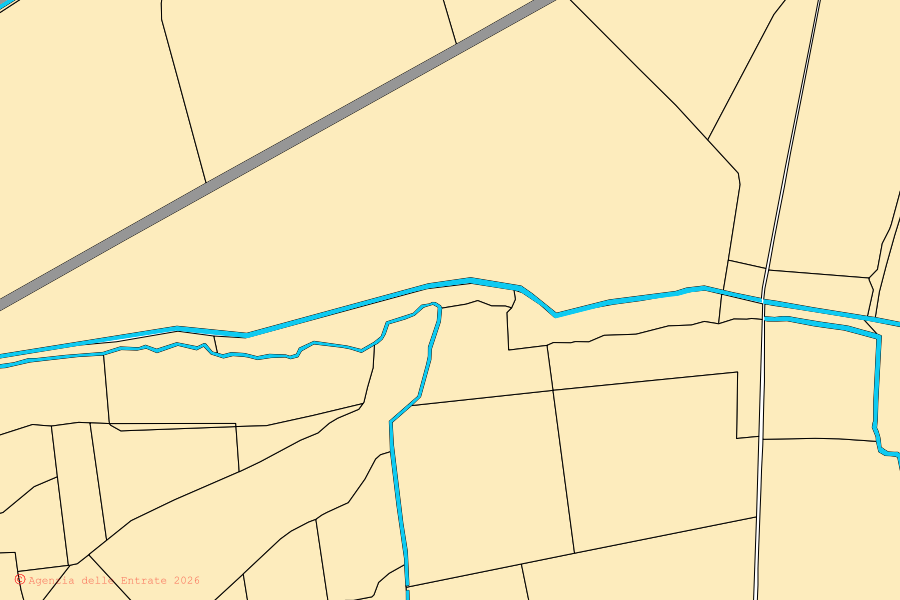 Mappa catastale del centro di Torre Beretti e Castellaro: particelle e fabbricati, cartografia Agenzia delle Entrate