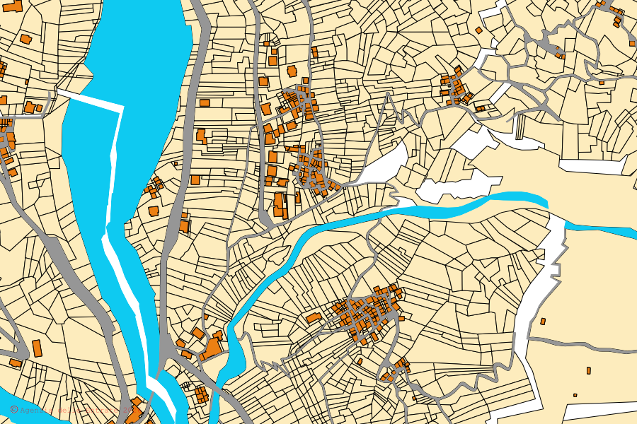 Mappa catastale del centro di Torre di Santa Maria: particelle e fabbricati, cartografia Agenzia delle Entrate