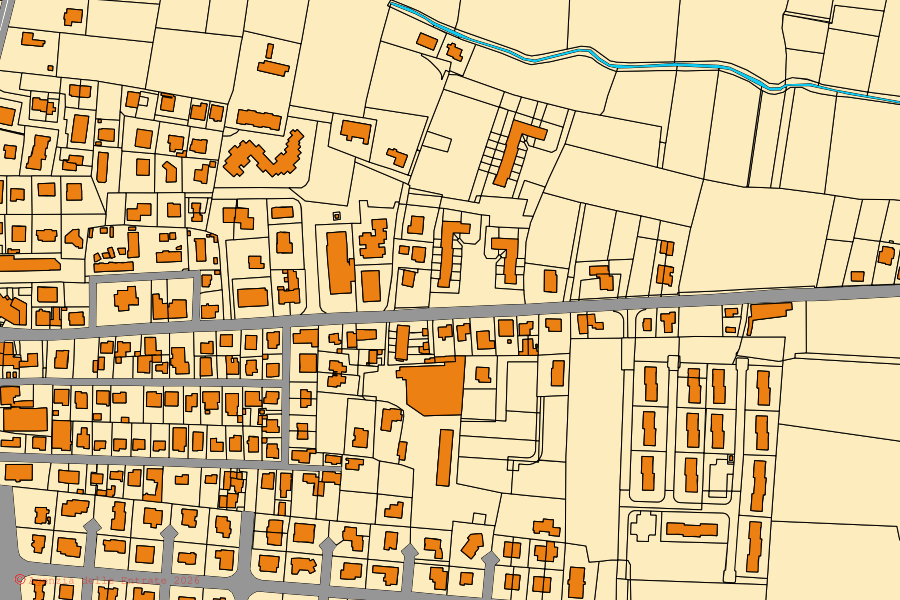 Mappa catastale del centro di Torreglia: particelle e fabbricati, cartografia Agenzia delle Entrate