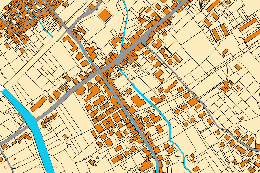 Mappa catastale del centro di Torrenova: particelle e fabbricati, cartografia Agenzia delle Entrate