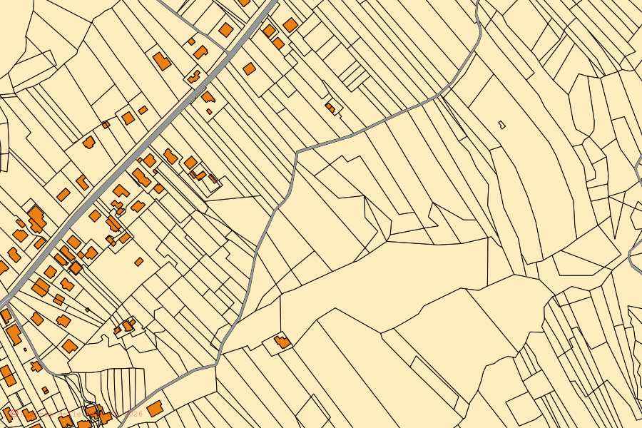 Mappa catastale del centro di Torrevecchia Teatina: particelle e fabbricati, cartografia Agenzia delle Entrate