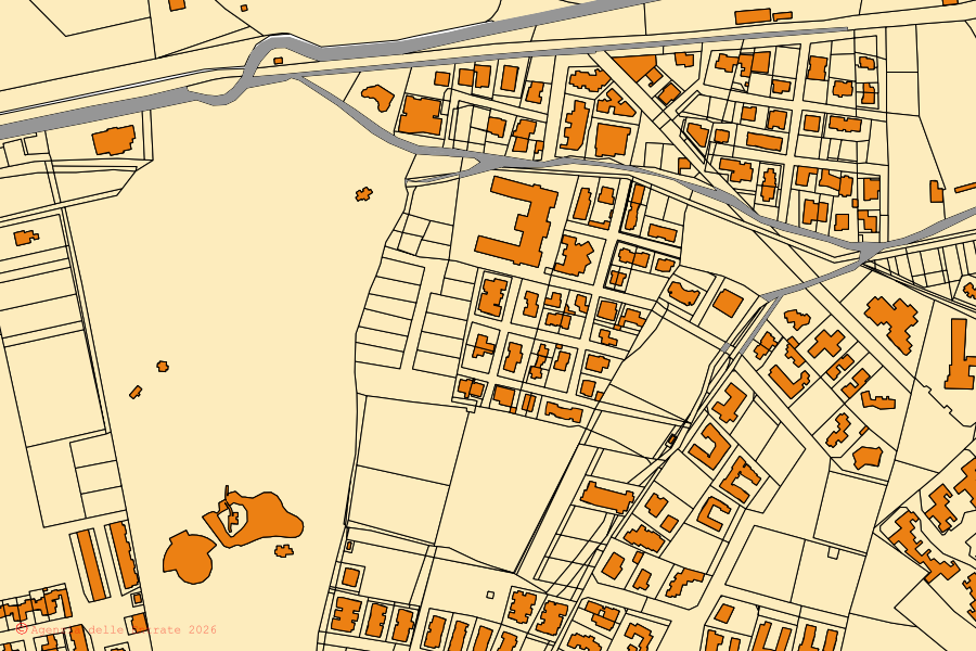 Mappa catastale del centro di Tortolì: particelle e fabbricati, cartografia Agenzia delle Entrate