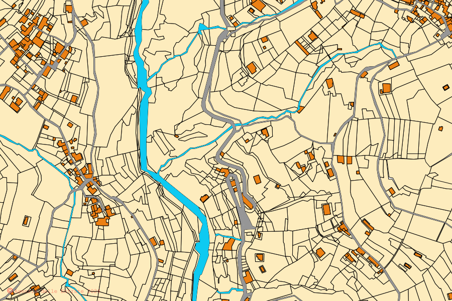 Mappa catastale del centro di Tramonti: particelle e fabbricati, cartografia Agenzia delle Entrate