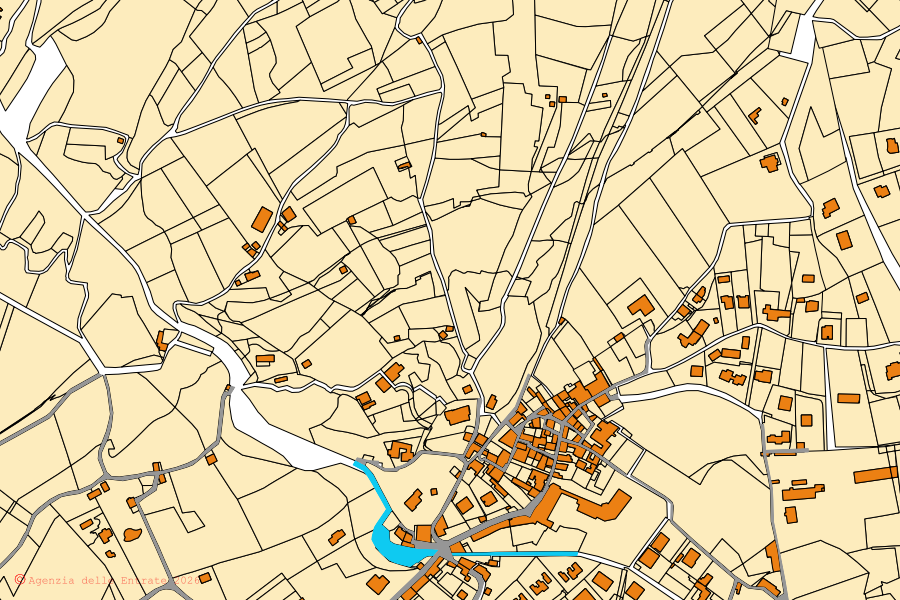 Mappa catastale del centro di Tremezzina: particelle e fabbricati, cartografia Agenzia delle Entrate
