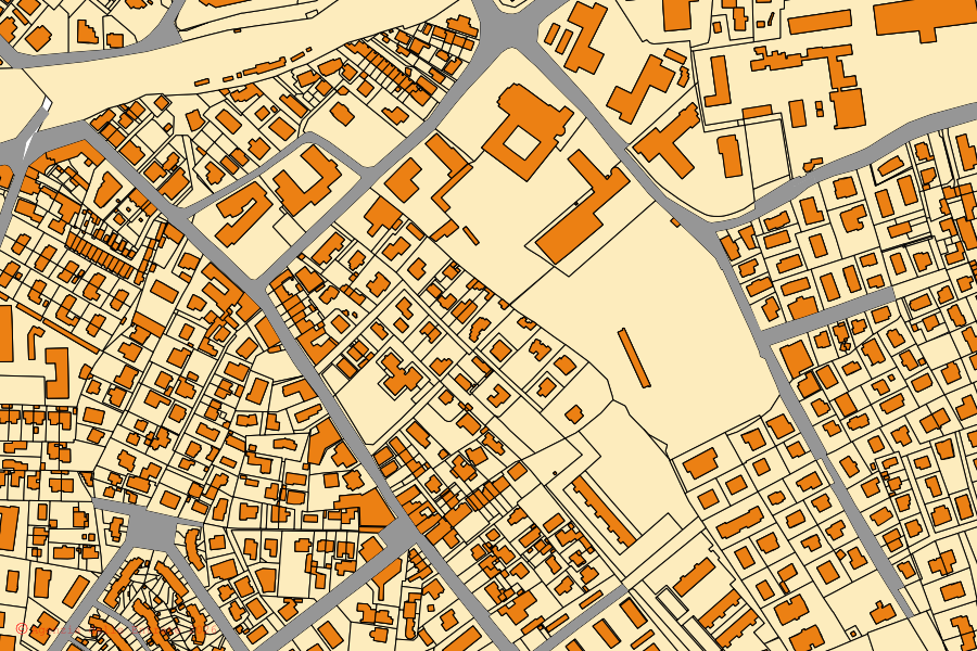 Mappa catastale del centro di Treviso: particelle e fabbricati, cartografia Agenzia delle Entrate