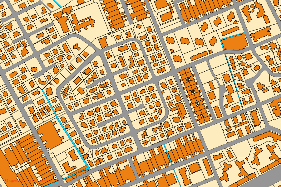 Mappa catastale del centro di Trezzano sul Naviglio: particelle e fabbricati, cartografia Agenzia delle Entrate