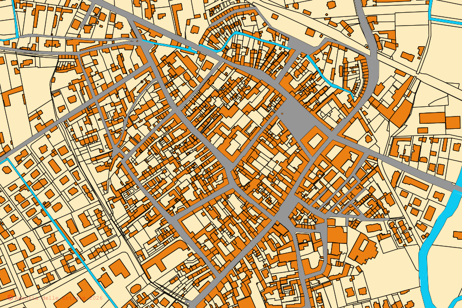 Mappa catastale del centro di Tromello: particelle e fabbricati, cartografia Agenzia delle Entrate