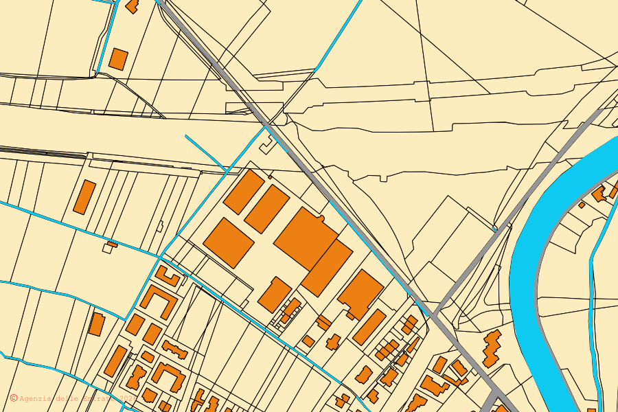 Mappa catastale del centro di Truccazzano: particelle e fabbricati, cartografia Agenzia delle Entrate