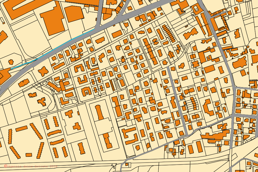 Mappa catastale del centro di Usmate Velate: particelle e fabbricati, cartografia Agenzia delle Entrate
