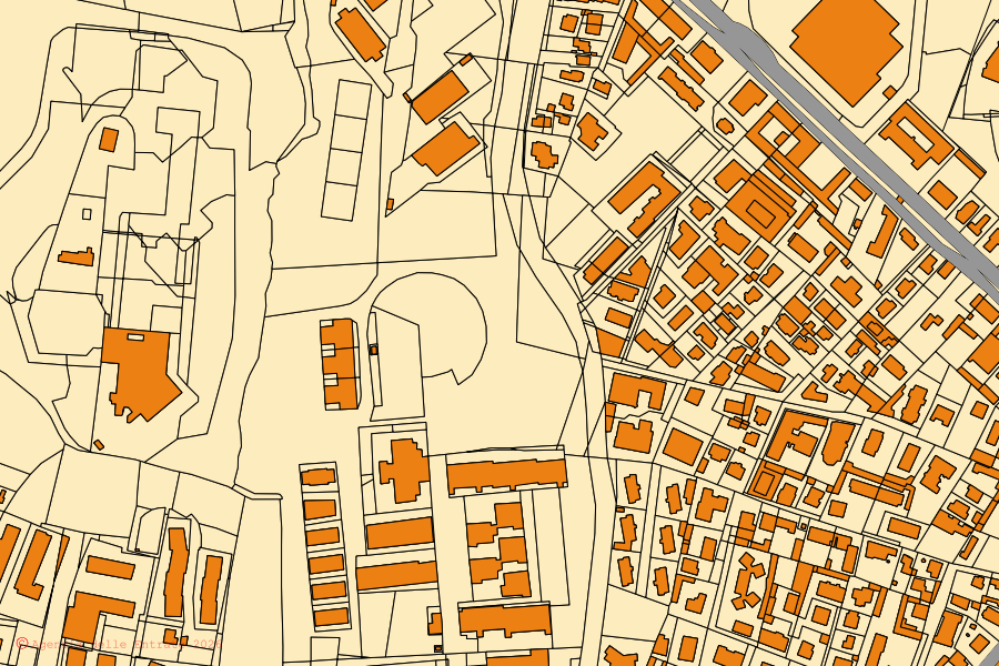 Mappa catastale del centro di Valenza: particelle e fabbricati, cartografia Agenzia delle Entrate