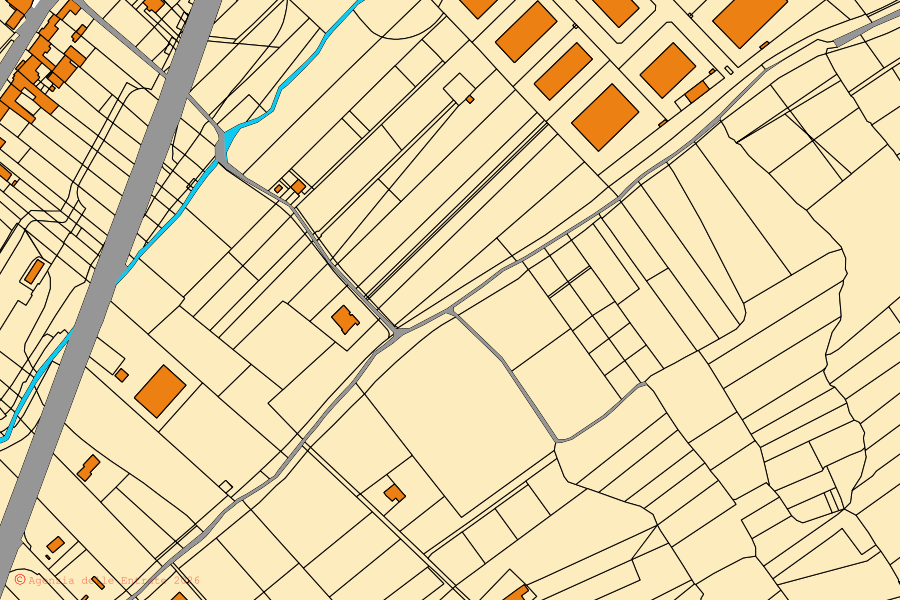Mappa catastale del centro di Valle di Maddaloni: particelle e fabbricati, cartografia Agenzia delle Entrate