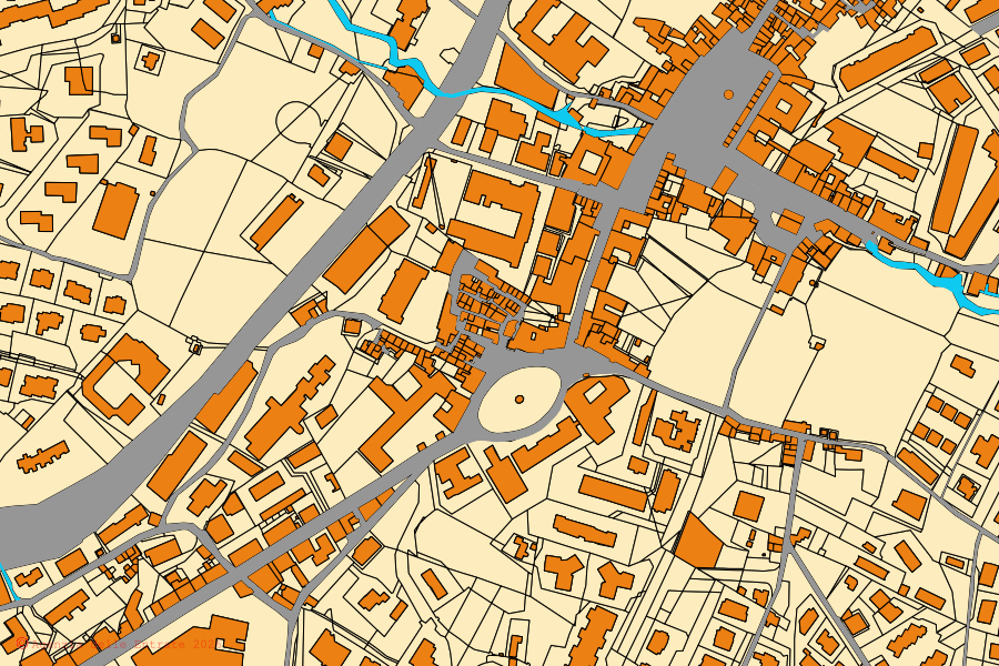 Mappa catastale del centro di Vallo della Lucania: particelle e fabbricati, cartografia Agenzia delle Entrate