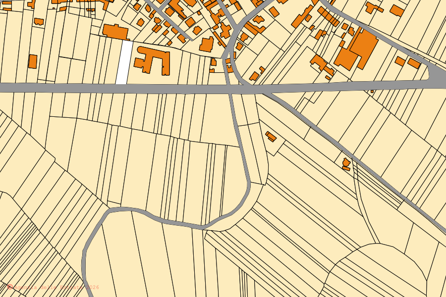 Mappa catastale del centro di Valmacca: particelle e fabbricati, cartografia Agenzia delle Entrate