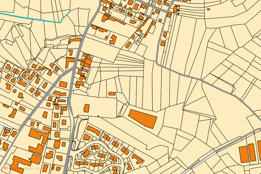 Mappa catastale del centro di Valmorea: particelle e fabbricati, cartografia Agenzia delle Entrate