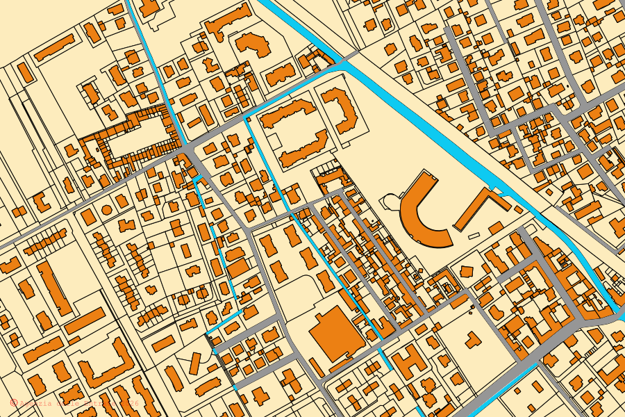 Mappa catastale del centro di Vanzago: particelle e fabbricati, cartografia Agenzia delle Entrate