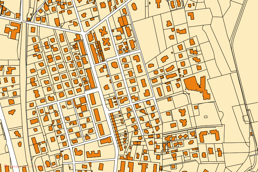 Mappa catastale del centro di Varano Borghi: particelle e fabbricati, cartografia Agenzia delle Entrate