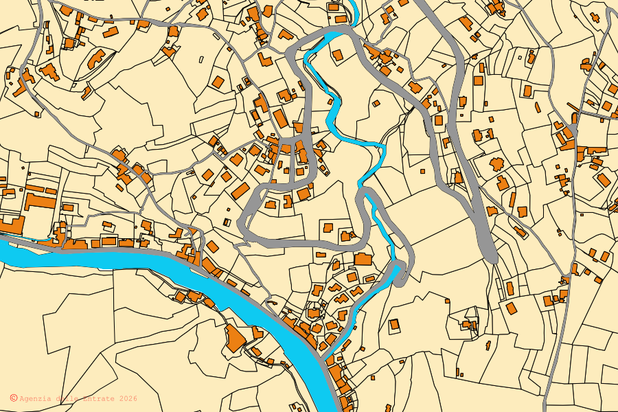 Mappa catastale del centro di Varazze: particelle e fabbricati, cartografia Agenzia delle Entrate