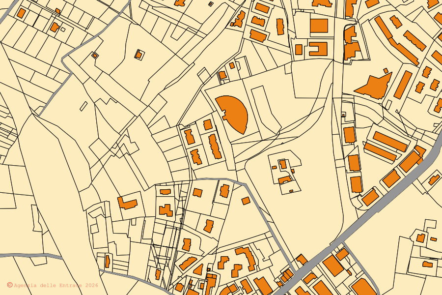Mappa catastale del centro di Vasto: particelle e fabbricati, cartografia Agenzia delle Entrate