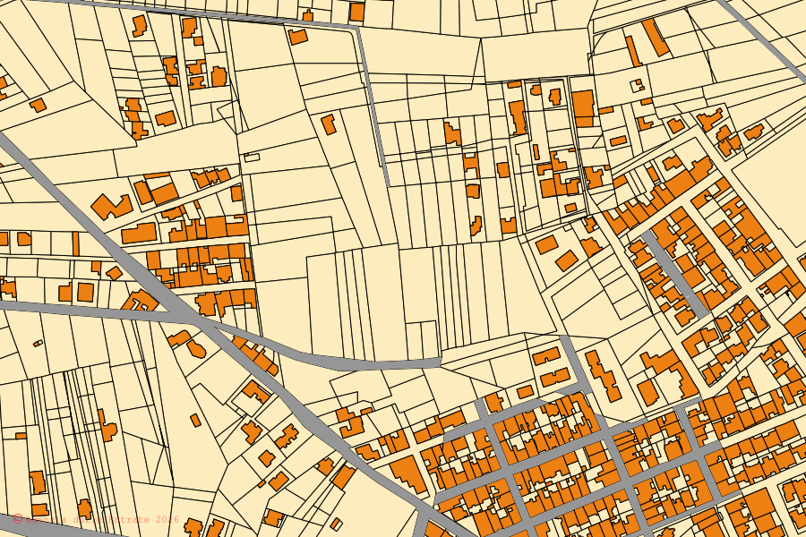 Mappa catastale del centro di Veglie: particelle e fabbricati, cartografia Agenzia delle Entrate
