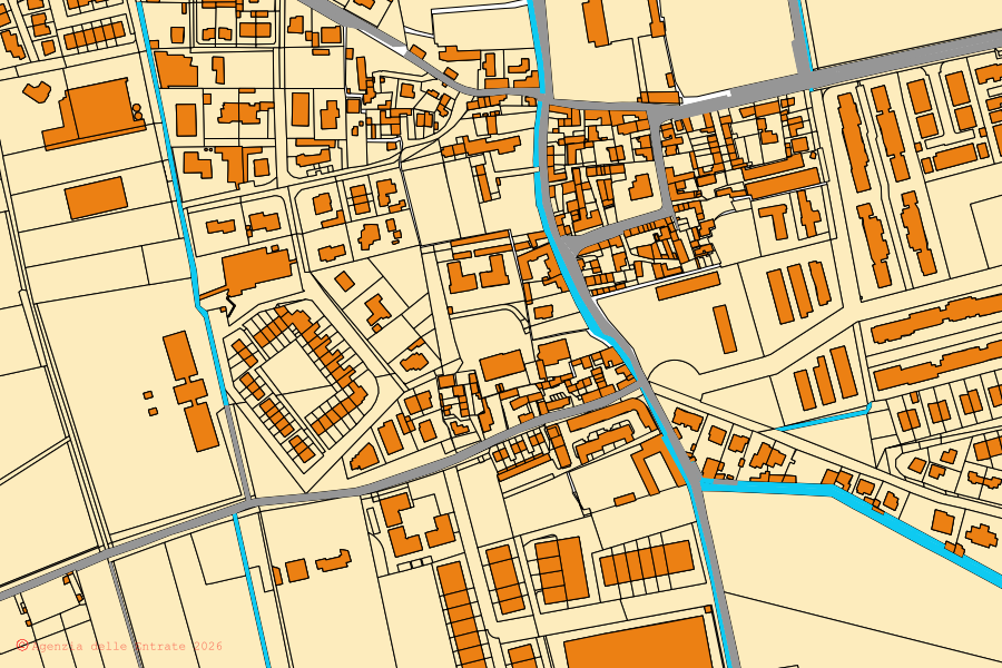 Mappa catastale del centro di Vellezzo Bellini: particelle e fabbricati, cartografia Agenzia delle Entrate