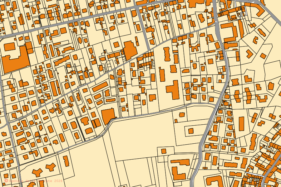 Mappa catastale del centro di Venegono Superiore: particelle e fabbricati, cartografia Agenzia delle Entrate