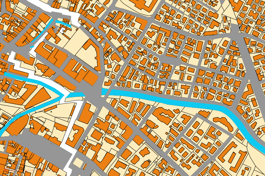 Mappa catastale del centro di Venezia: particelle e fabbricati, cartografia Agenzia delle Entrate