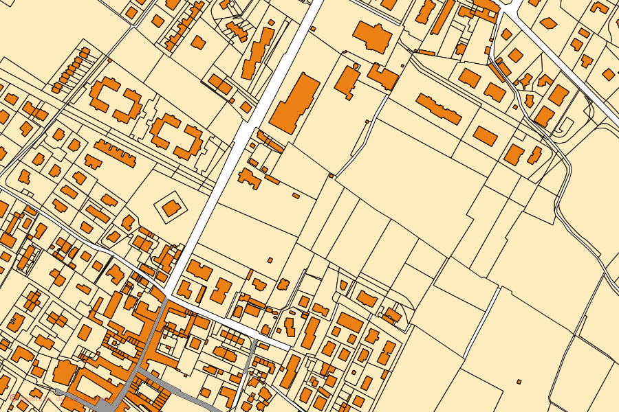Mappa catastale del centro di Verderio: particelle e fabbricati, cartografia Agenzia delle Entrate