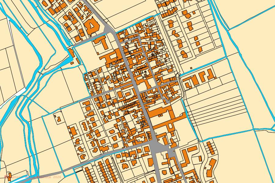 Mappa catastale del centro di Vernate: particelle e fabbricati, cartografia Agenzia delle Entrate