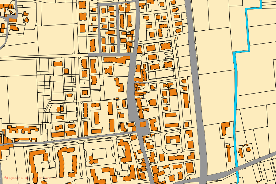 Mappa catastale del centro di Verona: particelle e fabbricati, cartografia Agenzia delle Entrate