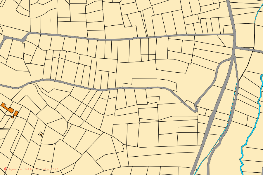Mappa catastale del centro di Viale: particelle e fabbricati, cartografia Agenzia delle Entrate