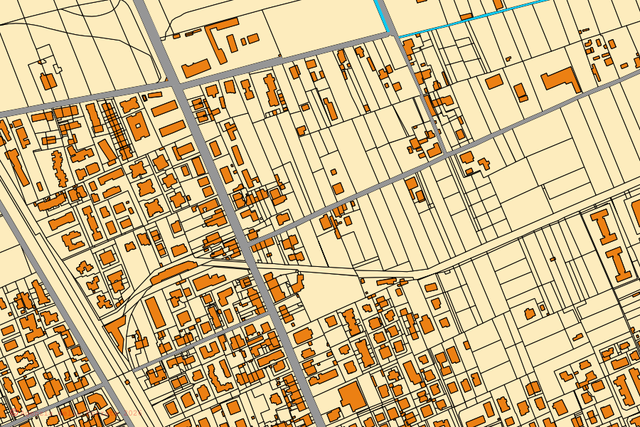 Mappa catastale del centro di Viareggio: particelle e fabbricati, cartografia Agenzia delle Entrate