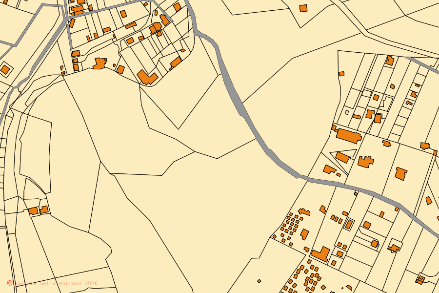 Mappa catastale del centro di Vieste: particelle e fabbricati, cartografia Agenzia delle Entrate