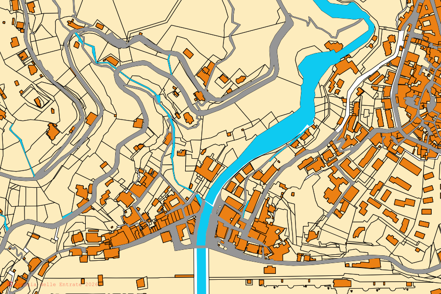 Mappa catastale del centro di Vietri sul Mare: particelle e fabbricati, cartografia Agenzia delle Entrate