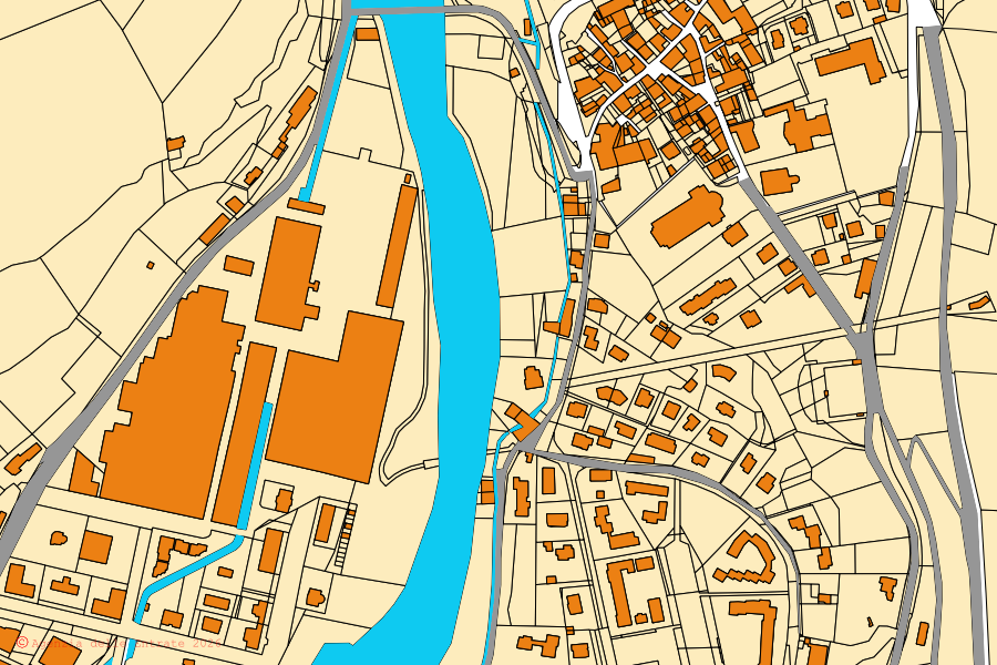 Mappa catastale del centro di Villa d'Ogna: particelle e fabbricati, cartografia Agenzia delle Entrate