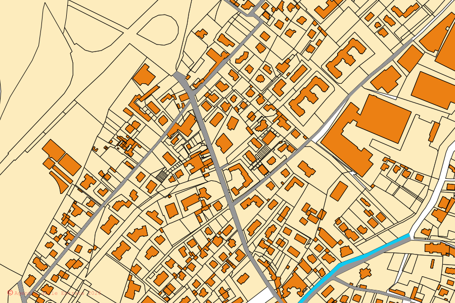 Mappa catastale del centro di Villa di Serio: particelle e fabbricati, cartografia Agenzia delle Entrate
