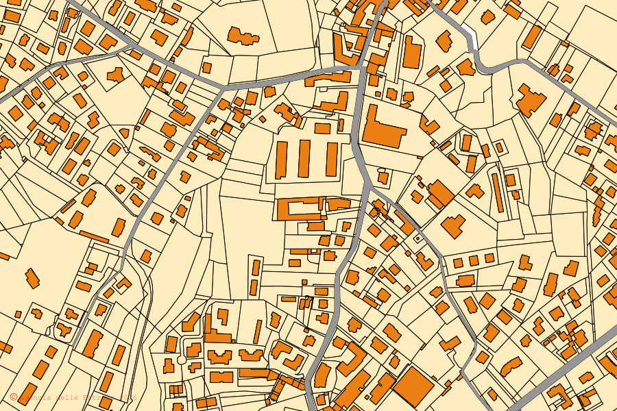 Mappa catastale del centro di Villa Guardia: particelle e fabbricati, cartografia Agenzia delle Entrate