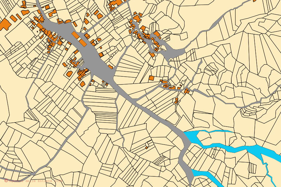 Mappa catastale del centro di Villa Latina: particelle e fabbricati, cartografia Agenzia delle Entrate