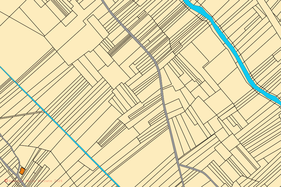 Mappa catastale del centro di Villa Sant'Angelo: particelle e fabbricati, cartografia Agenzia delle Entrate