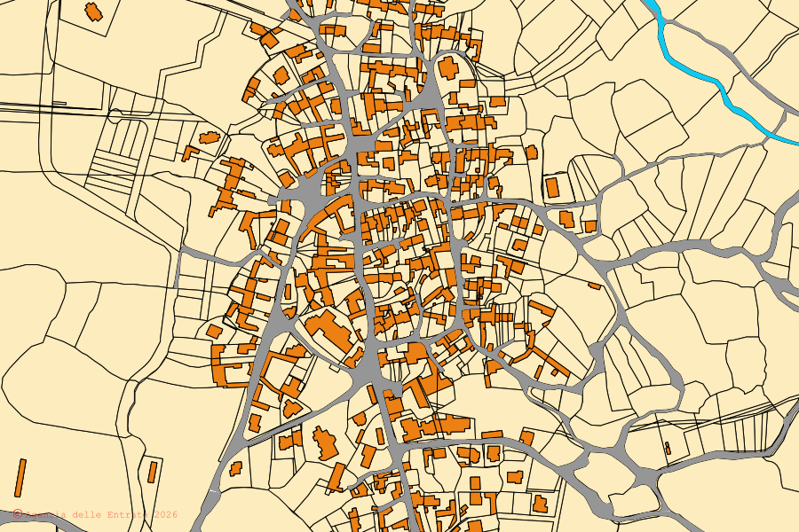 Mappa catastale del centro di Villa Sant'Antonio: particelle e fabbricati, cartografia Agenzia delle Entrate