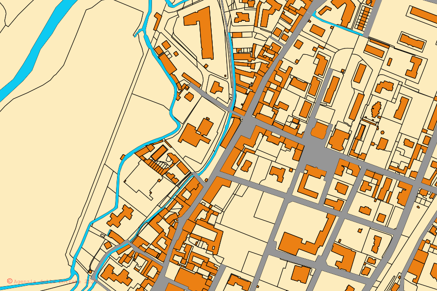 Mappa catastale del centro di Villasanta: particelle e fabbricati, cartografia Agenzia delle Entrate