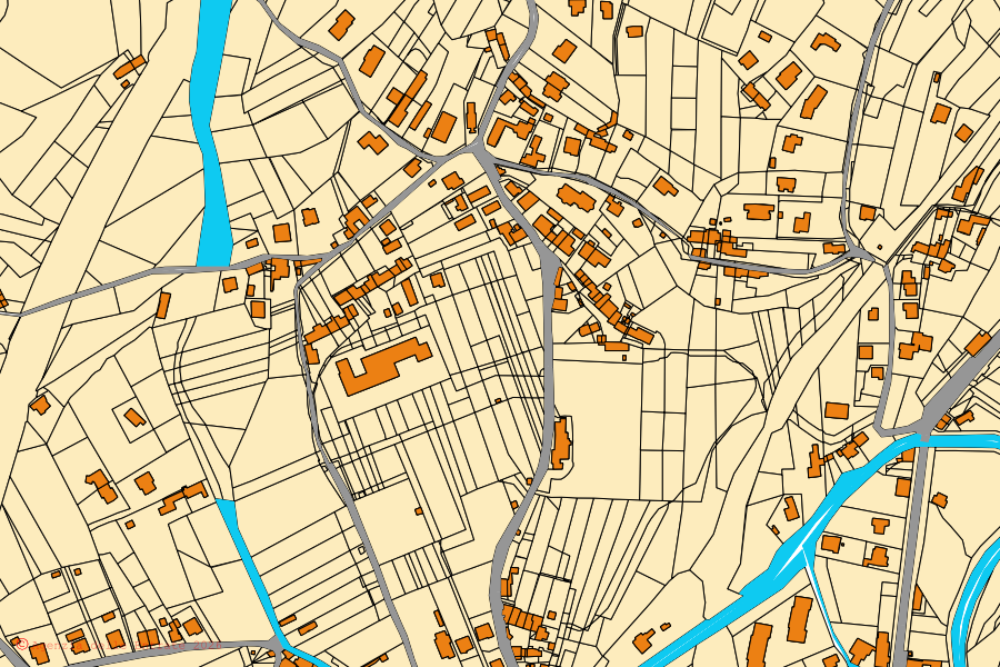 Mappa catastale del centro di Vittorio Veneto: particelle e fabbricati, cartografia Agenzia delle Entrate