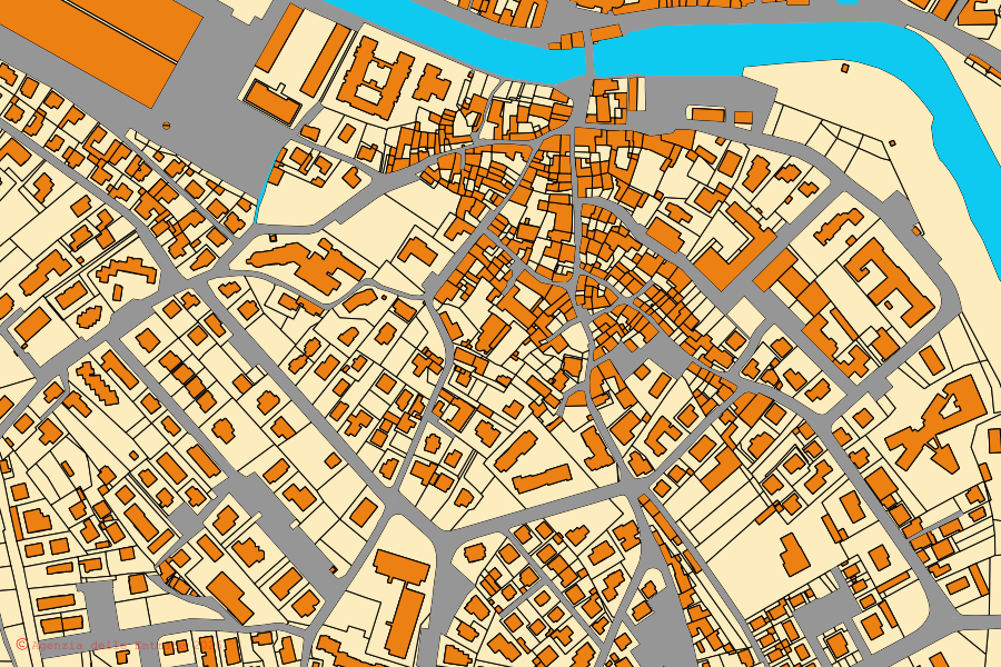 Mappa catastale del centro di Vobarno: particelle e fabbricati, cartografia Agenzia delle Entrate