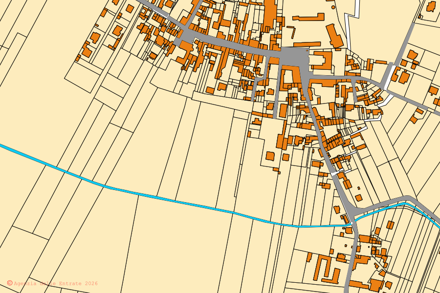 Mappa catastale del centro di Zerbo: particelle e fabbricati, cartografia Agenzia delle Entrate