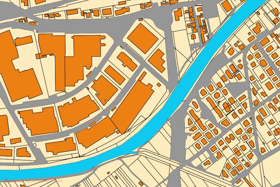 Katasterkarte des Zentrums von Cividate Camuno: Parzellen und Gebäude, Kartografie der Agenzia delle Entrate