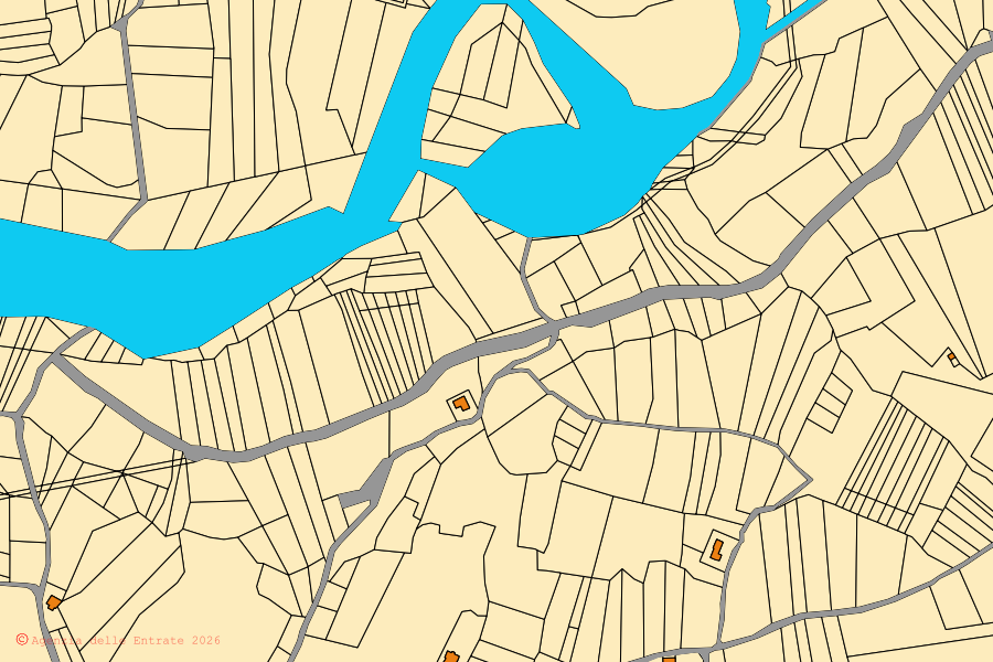 Katasterkarte des Zentrums von Macchia d'Isernia: Parzellen und Gebäude, Kartografie der Agenzia delle Entrate