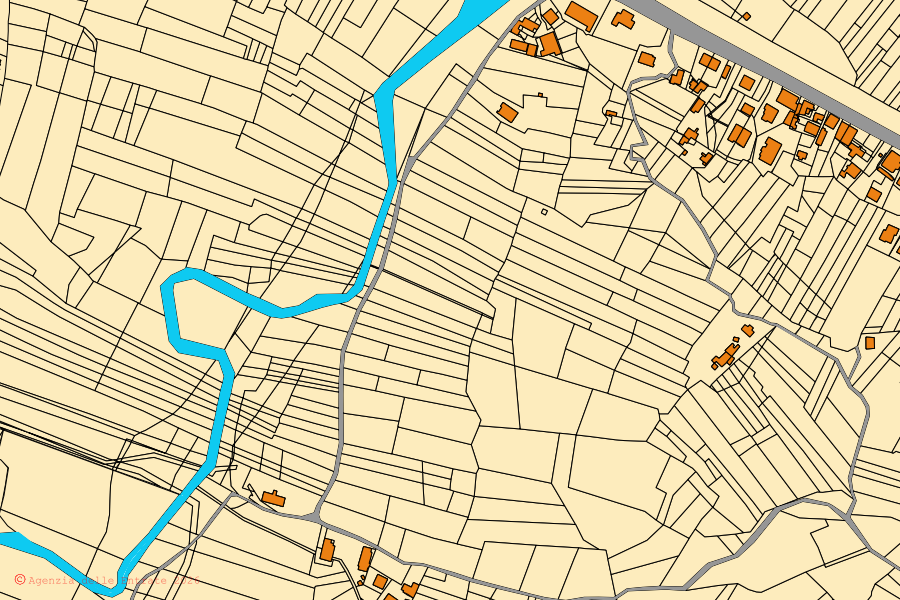 Katasterkarte des Zentrums von Ortona: Parzellen und Gebäude, Kartografie der Agenzia delle Entrate