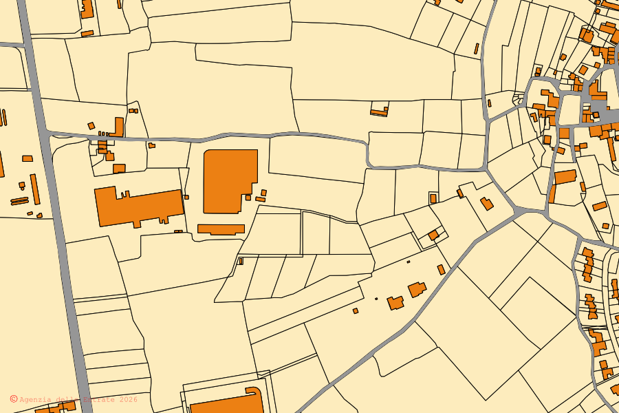 Cadastral map of the centre of Arezzo: parcels and buildings, Agenzia delle Entrate cartography