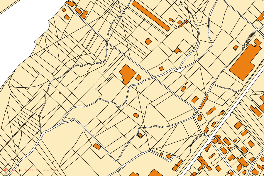 Cadastral map of the centre of Artogne: parcels and buildings, Agenzia delle Entrate cartography